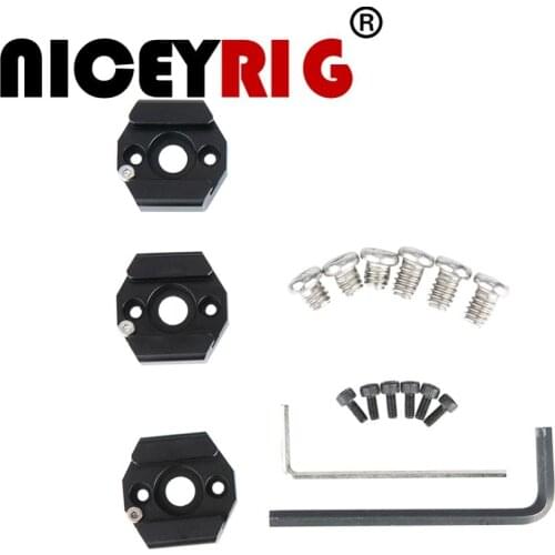 NICEYRIG Cold Shoe Mount Holder Camera Rig Adapter Base Bracket with Screw 1/4" for Kit DSLR Camera Cage Flash (3 set / pack)