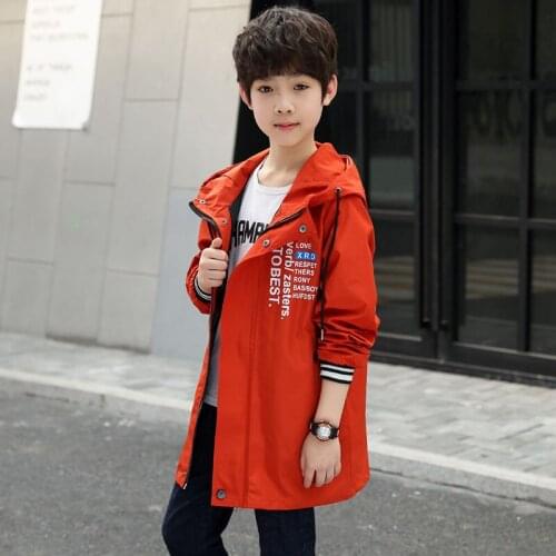 Fashion Zipper Spring Autumn Boy Coat Jackets Overcoat Top Kids Teenage Gift Children Clothes Gift Formal School High Quality