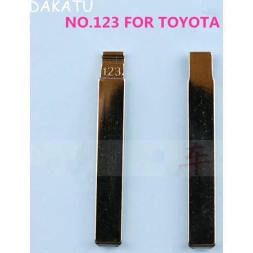 DAKATU Car blank key blade NO.123 KEY BLADE FOR NEW TOYOTA Corolla Modified flip folding remote key blade repalcement 123