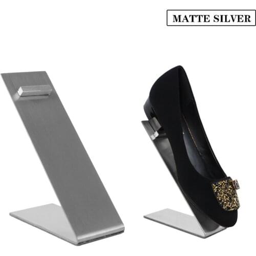 Linliangmuyu 10PCS wholesale metal stainless steel shoe display rack stand holder shoe store display props good quality XJ12