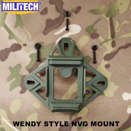 MILITECH Wendy Aluminum NVG Mount Wilcox Style NOD Mount For Flux / FAST / MICH / OPS-Core / ACH / MTEK /PASGT Ballistic Helmet