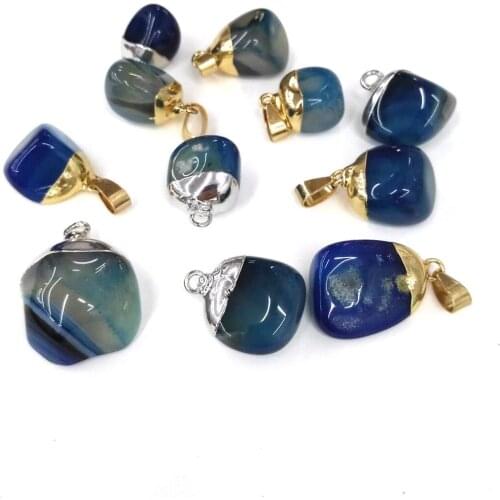 Natural Stone Trendy Agates Pendants irregular shape Pendant for Jewelry Making Diy necklace accessories Size 16x27.5mm