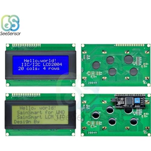 LCD2004 LCD 2004 Module Blue Green Screen 20X4 Character LCD Display Module HD44780 Controller IIC/I2C Serial Interface Adapter