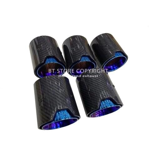 Exhaust Tips Car Sport Tailpipe Black Nozzle for Muffler Carbon Fiber For BMW M2 M3 M4 Unversial Car Accessories