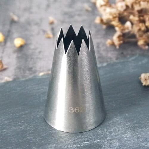 #362 Large Size Open Star Piping Tips Cake Decorating Tools Stainless Steel Icing Nozzle Cream Nozzles Pastry Tips