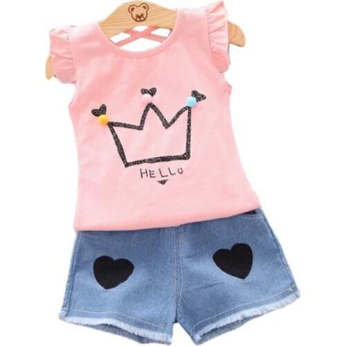 New Summer Children Cartoon Clothes Baby Boys Girls Vest Shorts 2Pcs/sets Kids Infant Cotton Clothing Toddler Casual Tracksuit