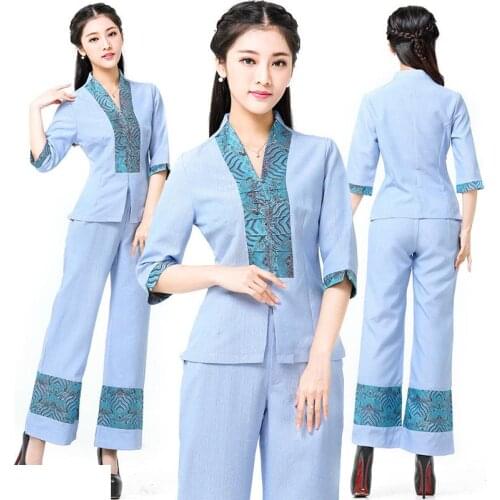 Autumn And Winter 2016 New Beauty And Health Care Work Suit, Sauna Work Suit, Medium And Long Sleeves