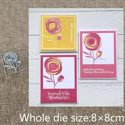 New Design Craft Metal stencil mold Cutting Dies flower frame decoration scrapbook die cuts Album Paper Card Craft Embossing