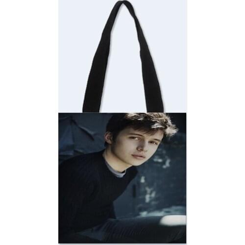 New Custom Nick Robinson printed canvas tote bag convenient shopping bag woman bag student bag Custom your image