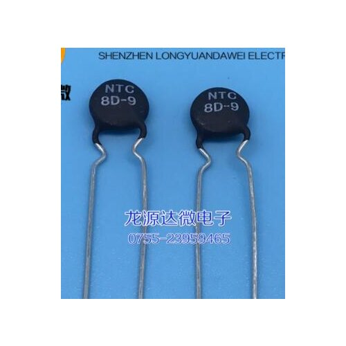 NTC 8D-9 thermistor negative temperature coefficient thermosensitive 8D-9 chip diameter 9MM
