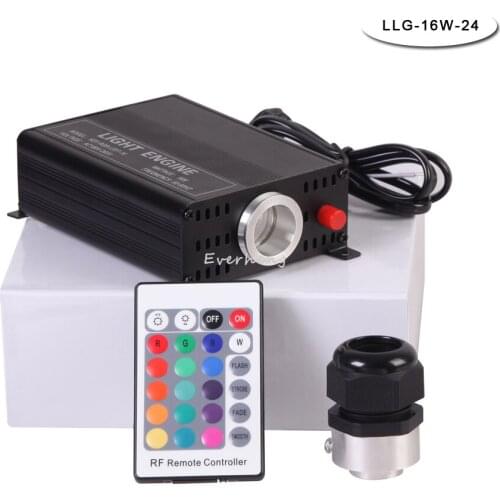On sale Free shipping High brightness 16W fiber optic LED light engine with 24key RF remote control