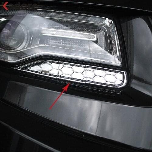 Front Headlight Spray Cover Trim For Jeep Grand Cherokee 2014 2015 2016 Chrome Head Light Lamp Hoods Sticker Car Styling 6pcs