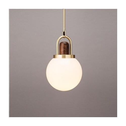 Nordic Design Rose Gold Glass Ball Pendant Light Creative Design Aisle Living Room Bedside Dinner Decro Led Light Fixtures