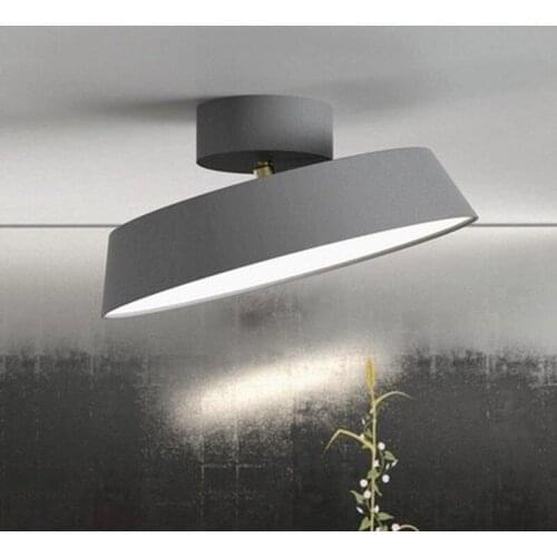 Nordic Iron Ceiling Lights LED Lamps Dining Room Bedroom Study Kitchen Modern Designer Lid Acrylic Dimming Light Fixtures