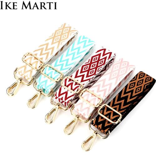 IKE MARTI 140cm Cotton/nylon Strap For O Bag Women Messenger Sling Bag Strap Wide 3.8cm Belt Crossbody Bag Straps For Handbag