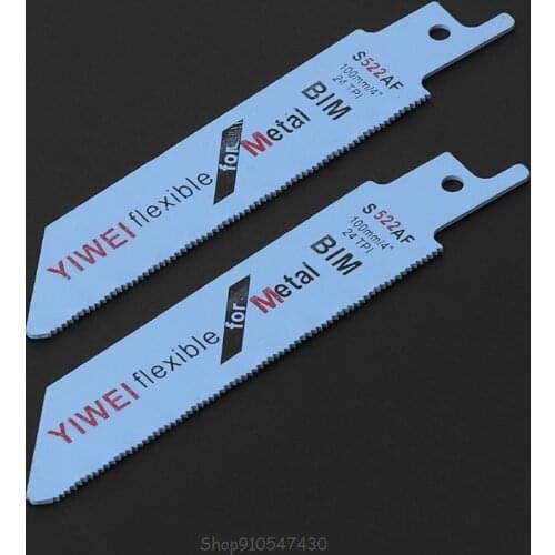2pcs Durable BIM S522AF 100mm 4'' Reciprocating Saw Blade For Cutting Metal Wood N24 20 Dropship