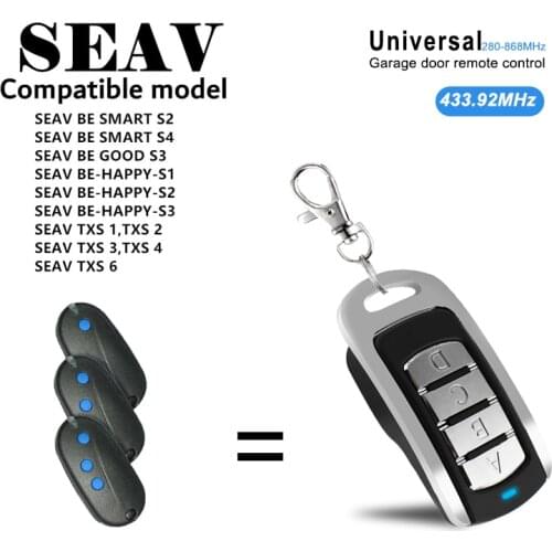 SEAV BE HAPPY RS1 SMART RS2 BE-HAPPY RH1 /BE SMART S2 garage door remote control 433.92MHz transmitter