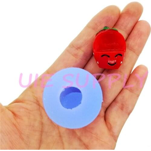 SYL177U 26.4mm x 20.5mm Strawberry-Shaped Chair Silicone Mold Fondant Cake Decoration Craft Resin Clay Art Miniaturesweets DIY