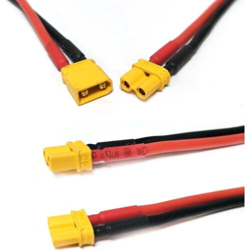 XT30 Battery Connector Male Female Soft Silicon Extension Cable/Wire/Lead 16AWG 150mm 300mm 450mm