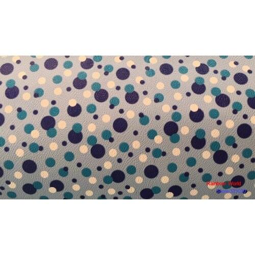High Quality round dot pattern Faux PU Leather fabric for DIY sewing sofa table shoes bags bed material(1 yard)