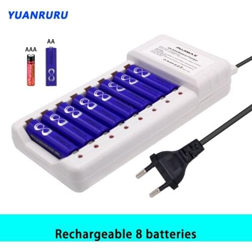 Battery Charger USB Charger Battery Multi-Slot Battery Charger AA/AAA Ni-MH/Ni-Cd Battery Rechargeable Batteries US/EU Plug