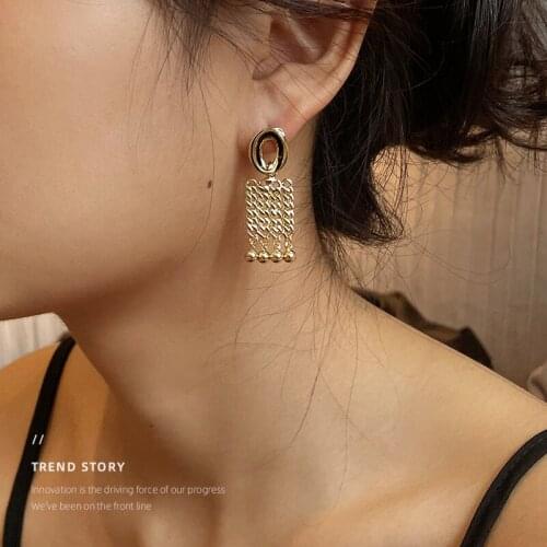 Womens Earrings Chain Tassel Long Pendant Female Accessories Trend Light Luxury Jewelry Goth Punk Rave Party Woman Earring