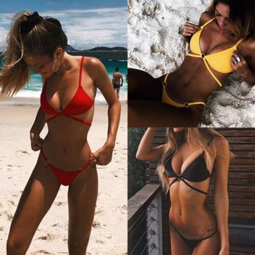 Women Sexy Thong Bikini Set Women Swimwear 2019 New Push Up Padded Brazilian Beachwear Biquini Swimsuit Women Bathing Suit