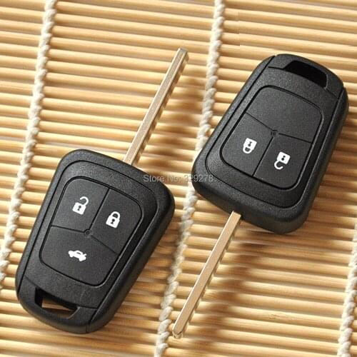 10pcs/lot Remote Key Shell for Chevrolet Camaro Sonic Cruze Malibu Volt Spark Equinox Key Fob Case 2 3 Button Replacement