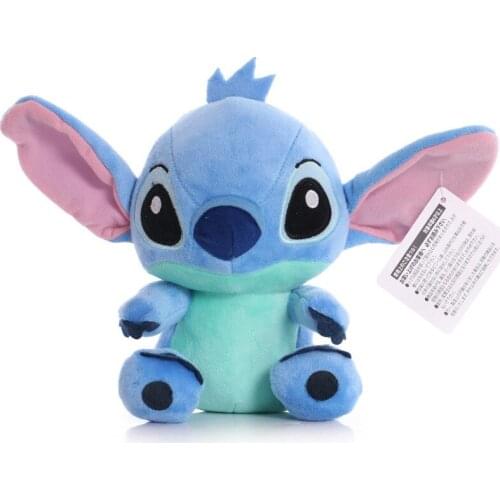 12/20cm Disney Lilo & Stitch Pink Blue Stuffed Plush Dolls Pendant Toys Models Cute Boy Girl Christmas Halloween Toy Gifts