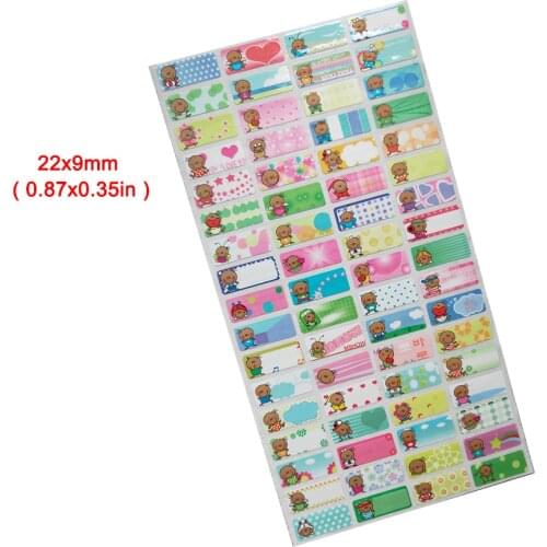 22*9mm Waterproof Cartoon Boy Pattern Stickers Custom Name Sticker Blank Handwritten Label Stationery Tag Personalized Tags
