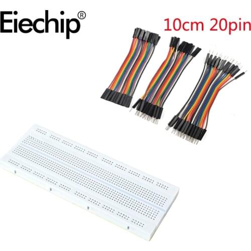 840 GL-12 Points Solderless PCB Breadboard Mini Universal Test Protoboard DIY Bread Board+Male to Male Dupont Jumper Wire