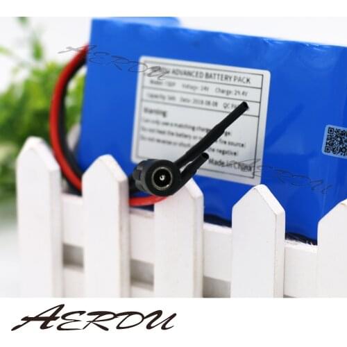AERDU 7S2P 24V 5Ah 25.9V 29.4VLithium-Ion Battery Pack For Unicycles Scooters Toys Bicycle Ebike Light Motor With BMS Wheelchair