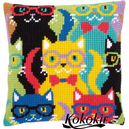 Accessories for cross stitch kits Embroidery yarn Needlework kits pillow cartoon animal cushion mat handicraft throw pillow case