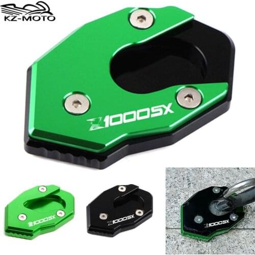 Motorcycle CNC Aluminum Foot Side Stand Enlarger Plate For KAWASAKI Z1000SX z1000 sx 2011-2017 2015 2016 Kickstand Extension Pad