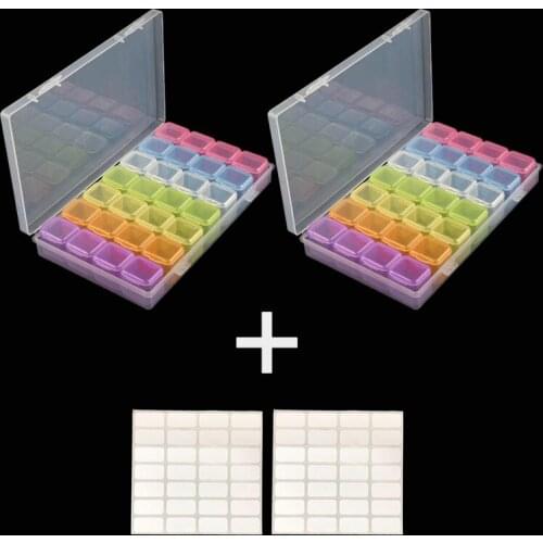 ARMYQZ 56 grid Dismountable diamond painting Accessories Diamond Embroidery Cases PP plastics Box Organizer Home Storage boxes