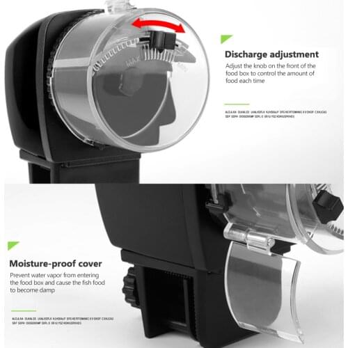 Automatic Fish Feeder Aquarium Intelligent Timing Fish Feeder Aquarium Accessory Feeding Device Household Volumes Control Feeder