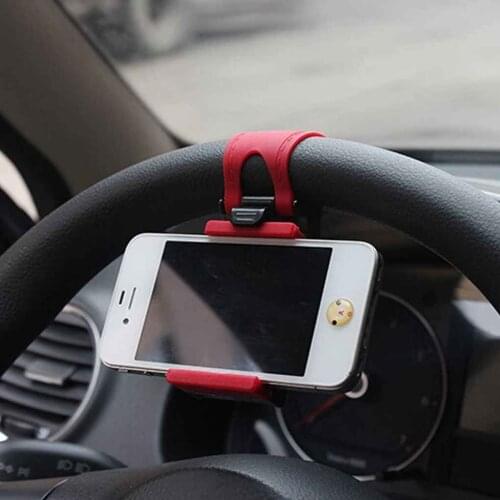 Car Mount Phone Holder Steering Wheel Phone Clip Mount Holder Universal Bike Auto Camera GPS Stand Bracket for iPhone Samsung
