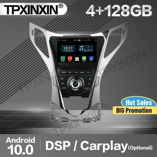 4+128G Carplay Car Radio 2 Din Stereo Receiver Android 10 For Hyundai Azera 2011+ GPS Navigation Player Audio Recorder Head Unit