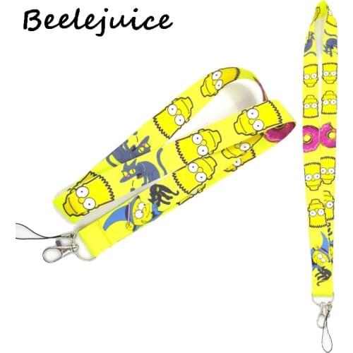Funny Cartoon Characters Keychain Lanyards Id Badge Holder ID Card Pass Gym Mobile Phone Badge Holder Key Strap Webbings Ribbons