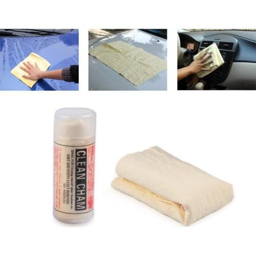 CITALL 1Pc Suede Car Cleaning Wash Towel Synthetic Chamois Cloth Glass Furniture Hair Clean Cham Dry Cloths with Storage Case