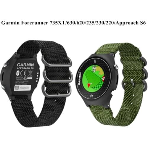 For Garmin Forerunner 735xt Nylon Woven Sport Band Strap for Garmin 630 620 235 230 220 Approach S6 Bracelet Replacement Belt