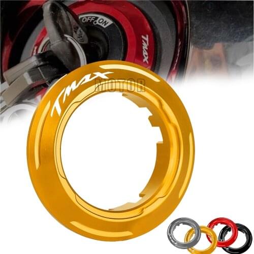 FOR YAMAHA TMAX 530 T-max530 2013-2015 Motorcycle Ignition Switch Cover Key Ring Protector CNC Aluminum Red/black Accessories
