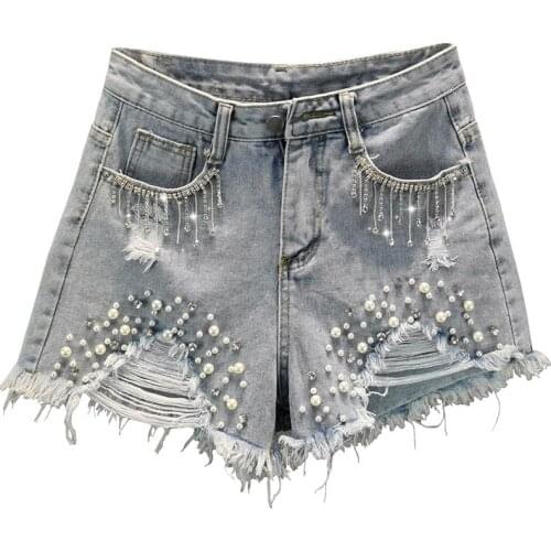 High Waist Jeans Shorts Hot sale Summer Woman Denim Short Ripped Fashion Sexy Female Shorts