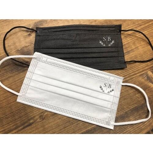 Personalized Mr and Mrs Masks Disposable Wedding Masks for Guests, Custom Disposable Mask, Birthday Party Mask Wedding Favors