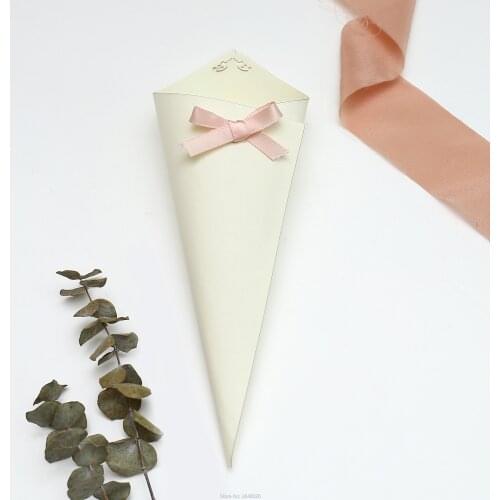 Personalized Rustic Wedding rice cone,wedding ribbon confetti cone,wedding favor, party table decor,wedding toss