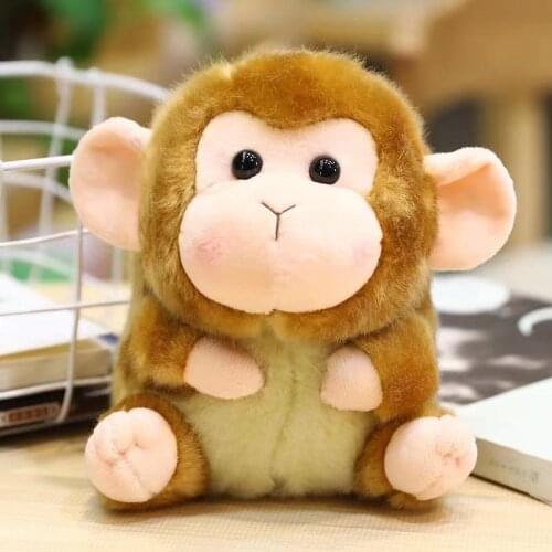 Like Real Wild Animals Plush Toys Round Cute Lifelike Monkey Ape Stuffed Dolls Gifts For Kids Boy Girls