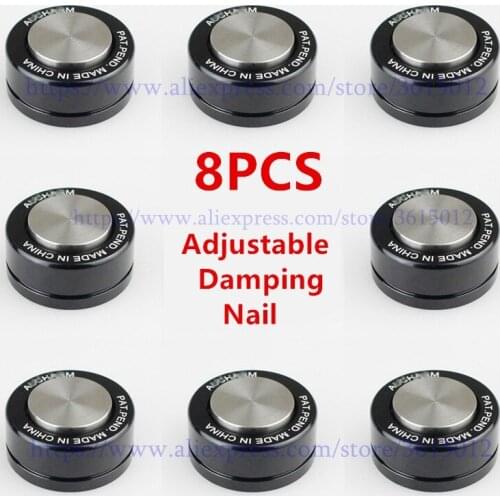 8pcs Speaker Spike Pad Ceramics Ball Stainless Steel Shock-absorbing Isolation Stand Feet 39mm Adjustable Damping Nail #4