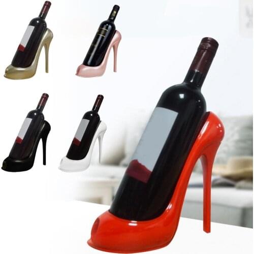 Creative High Heel Shoe Wine Bottle Rack Holder Home Office Bar Decorative Shelf Hotel Table Decoration Wedding Ornament Gift