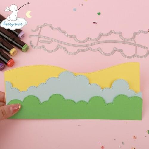 Bunnymoon Lawn cloud Metal cutting dies stencil Greeting Card Decoration DIY Scrapbooking Scrapbook Paper Photo Album