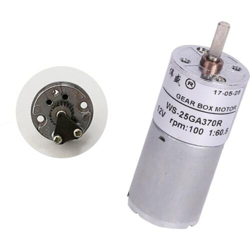 25GA micro DC gear motor / 12V slow speed CW / CCW gear small motor / 25GA370R 24V low speed speed motor